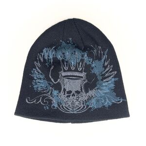 Y2k Mens Skull Beanie